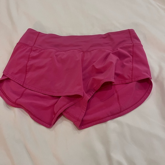 Lululemon Athletica sonic Pink speed up shorts - Picture 2 of 3